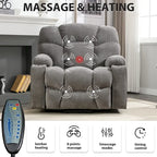 Sillón reclinable eléctrico Power Lift con masaje y calor para adultos mayores con 2 portavasos