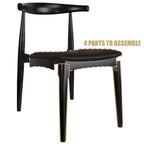 Sillas de comedor de madera oscura de nogal con asiento acolchado de cuero sintético o tela beige, para sala de estar, dormitorio, cocina o como sillas auxiliares de escritorio.