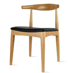 Sillas de comedor de madera oscura de nogal con asiento acolchado de cuero sintético o tela beige, para sala de estar, dormitorio, cocina o como sillas auxiliares de escritorio.