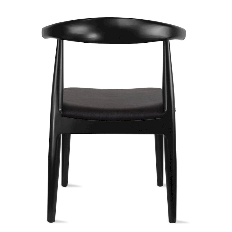 Sillas de comedor de madera oscura de nogal con asiento acolchado de cuero sintético o tela beige, para sala de estar, dormitorio, cocina o como sillas auxiliares de escritorio.