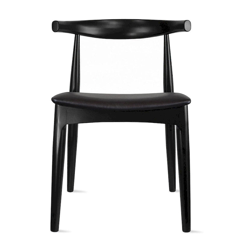 Sillas de comedor de madera oscura de nogal con asiento acolchado de cuero sintético o tela beige, para sala de estar, dormitorio, cocina o como sillas auxiliares de escritorio.
