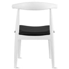Sillas de comedor de madera oscura de nogal con asiento acolchado de cuero sintético o tela beige, para sala de estar, dormitorio, cocina o como sillas auxiliares de escritorio.