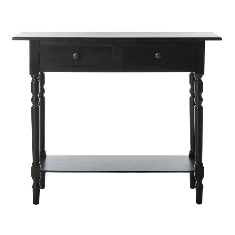 Mesa consola Arvilla Grey de 2 cajones - 37.8 x 13 x 31.9 - 38 Ancho x 13 Profundidad x 32 Alto