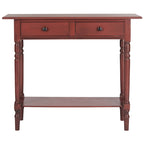 Mesa consola Arvilla Grey de 2 cajones - 37.8 x 13 x 31.9 - 38 Ancho x 13 Profundidad x 32 Alto