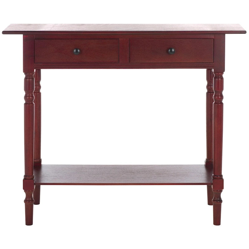 Mesa consola Arvilla Grey de 2 cajones - 37.8 x 13 x 31.9 - 38 Ancho x 13 Profundidad x 32 Alto