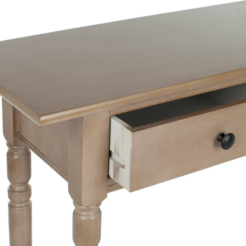 Mesa consola Arvilla Grey de 2 cajones - 37.8 x 13 x 31.9 - 38 Ancho x 13 Profundidad x 32 Alto