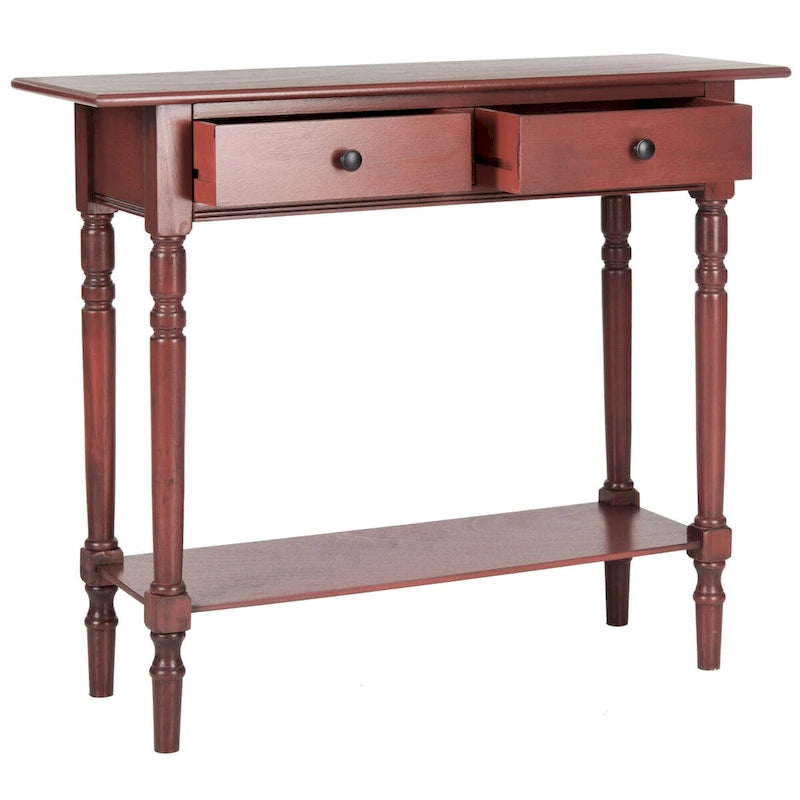 Mesa consola Arvilla Grey de 2 cajones - 37.8 x 13 x 31.9 - 38 Ancho x 13 Profundidad x 32 Alto