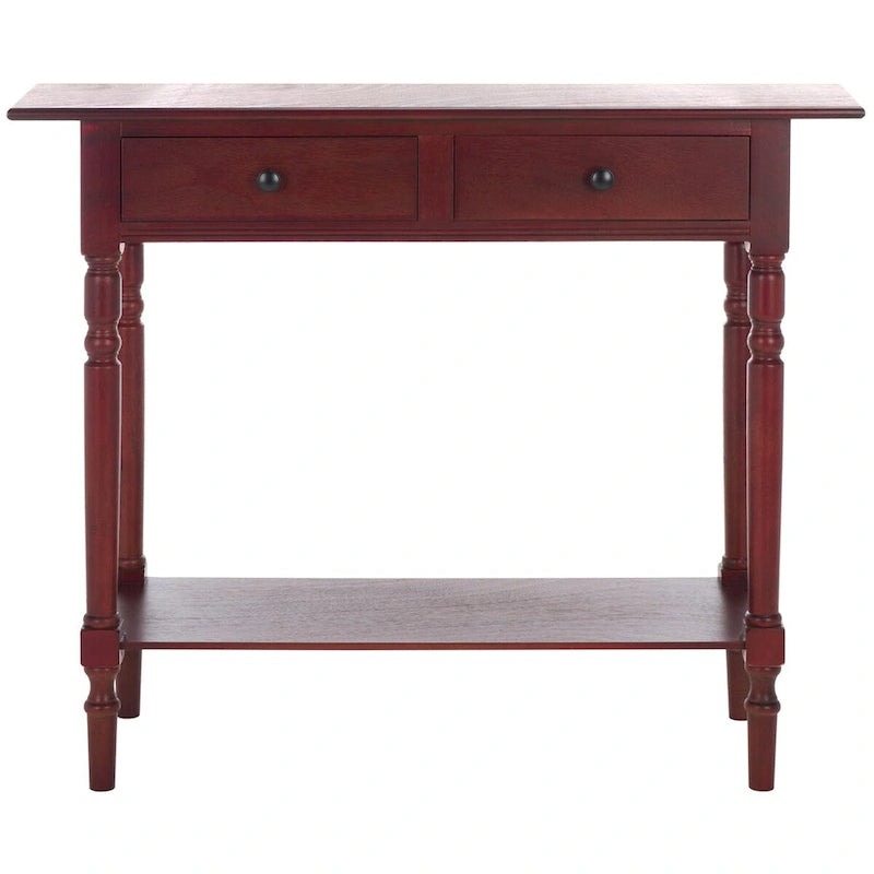 Mesa consola Arvilla Grey de 2 cajones - 37.8 x 13 x 31.9 - 38 Ancho x 13 Profundidad x 32 Alto