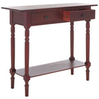 Mesa consola Arvilla Grey de 2 cajones - 37.8 x 13 x 31.9 - 38 Ancho x 13 Profundidad x 32 Alto