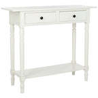 Mesa consola Arvilla Grey de 2 cajones - 37.8 x 13 x 31.9 - 38 Ancho x 13 Profundidad x 32 Alto
