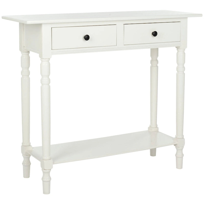 Mesa consola Arvilla Grey de 2 cajones - 37.8 x 13 x 31.9 - 38 Ancho x 13 Profundidad x 32 Alto