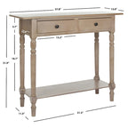 Mesa consola Arvilla Grey de 2 cajones - 37.8 x 13 x 31.9 - 38 Ancho x 13 Profundidad x 32 Alto