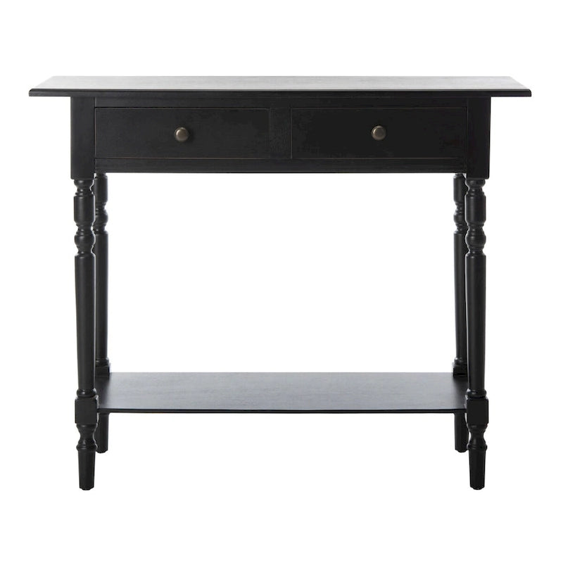Mesa consola Arvilla Grey de 2 cajones - 37.8 x 13 x 31.9 - 38 Ancho x 13 Profundidad x 32 Alto