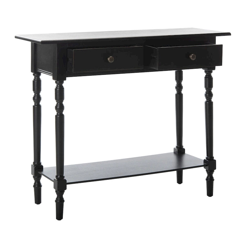 Mesa consola Arvilla Grey de 2 cajones - 37.8 x 13 x 31.9 - 38 Ancho x 13 Profundidad x 32 Alto