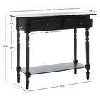 Mesa consola Arvilla Grey de 2 cajones - 37.8 x 13 x 31.9 - 38 Ancho x 13 Profundidad x 32 Alto