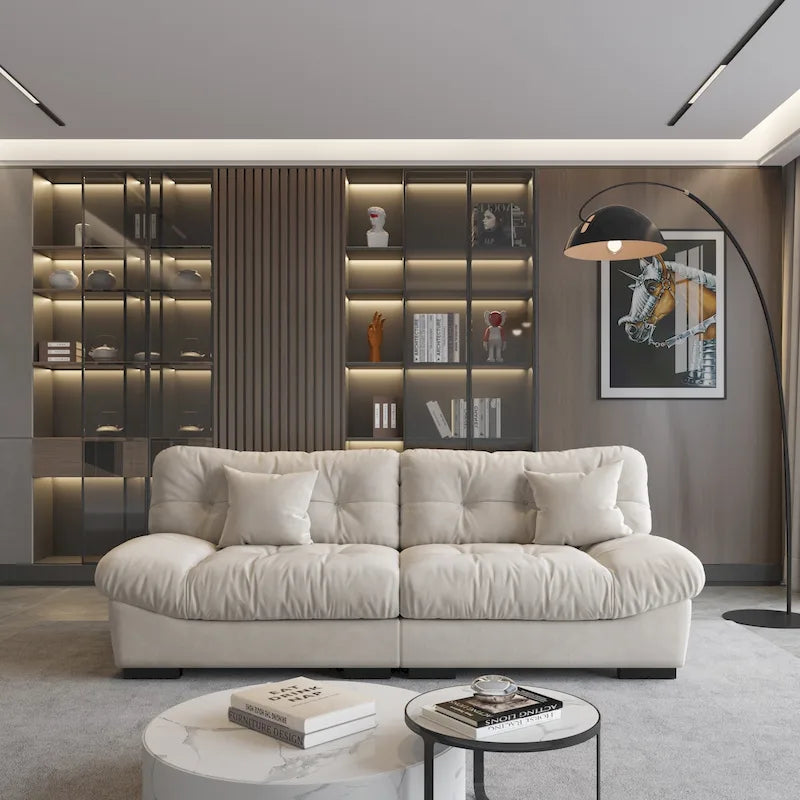 Sofás Minimalistas Cloud Couches con Dos Cojines