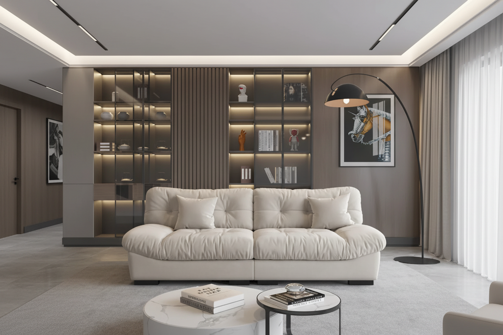 Sofás Minimalistas Cloud Couches con Dos Cojines