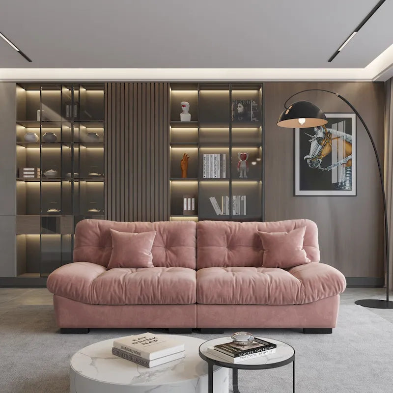 Sofás Minimalistas Cloud Couches con Dos Cojines