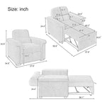 Sillón Sofá Cama Convertible 3 en 1 para Sala de Estar con Almohada