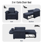 Sillón Sofá Cama Convertible 3 en 1 para Sala de Estar con Almohada