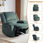 2 Sillones reclinables manuales tapizados con respaldo basculante