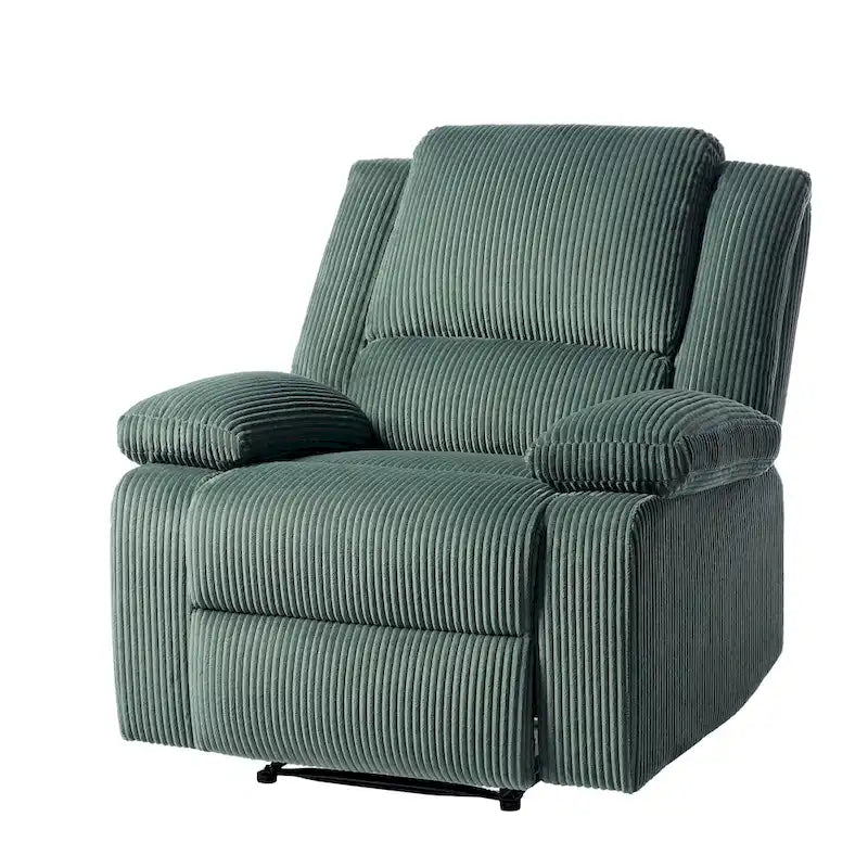 2 Sillones reclinables manuales tapizados con respaldo basculante