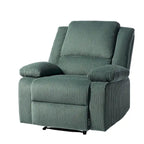 2 Sillones reclinables manuales tapizados con respaldo basculante