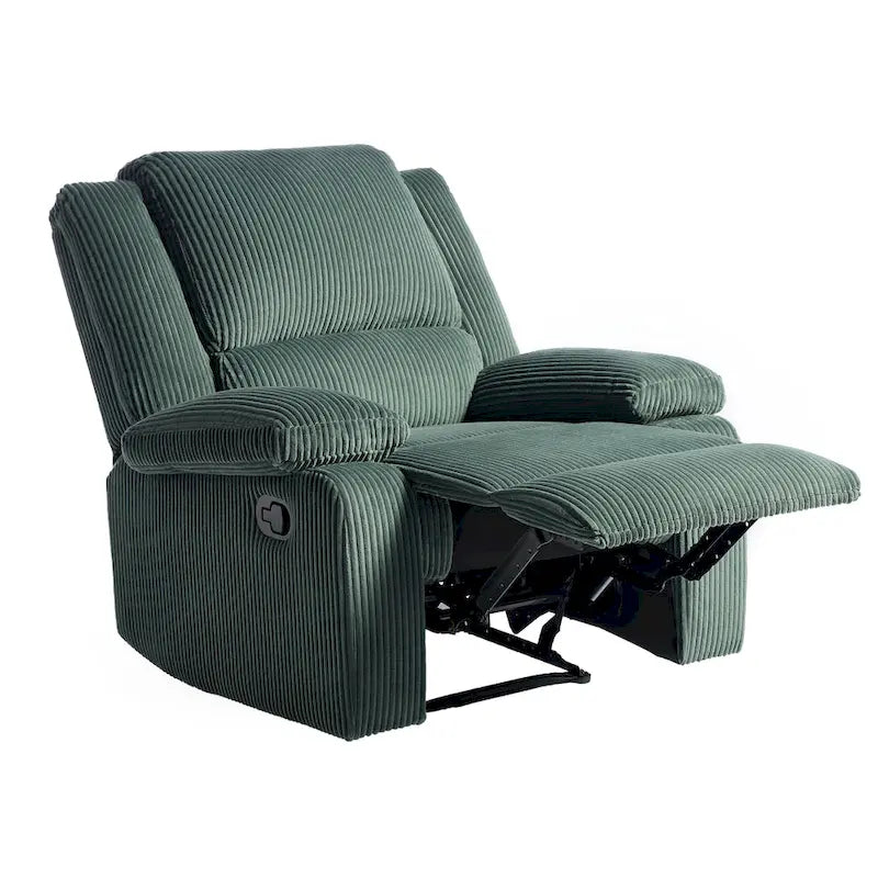2 Sillones reclinables manuales tapizados con respaldo basculante