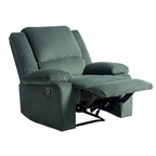 2 Sillones reclinables manuales tapizados con respaldo basculante