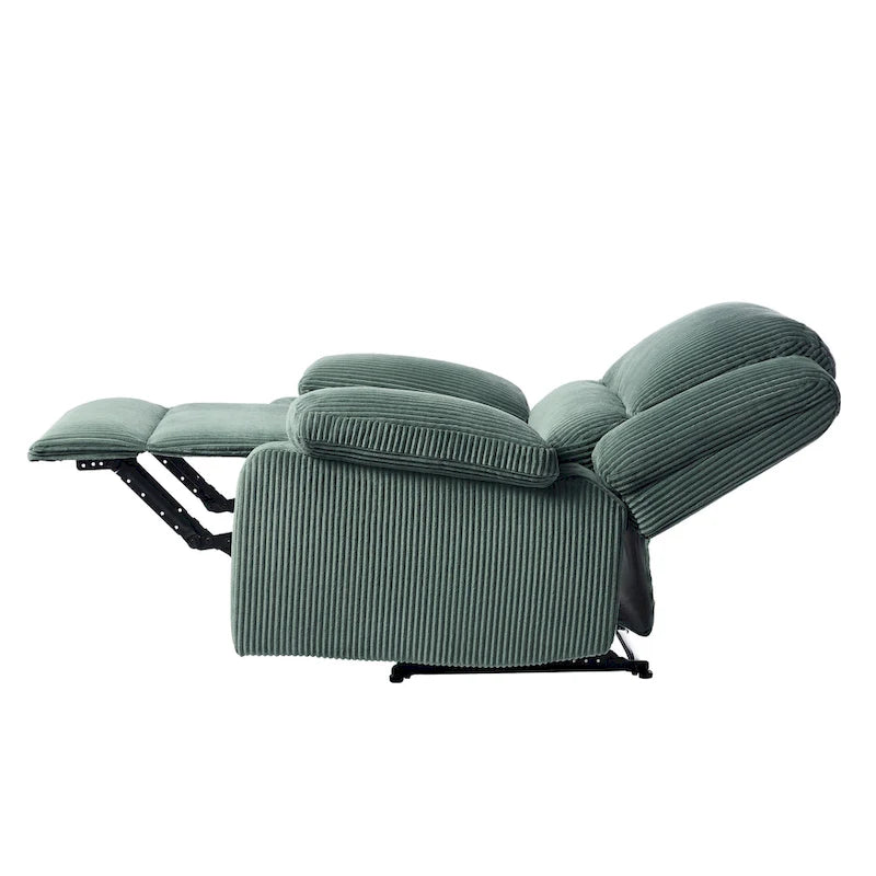 2 Sillones reclinables manuales tapizados con respaldo basculante
