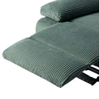 2 Sillones reclinables manuales tapizados con respaldo basculante