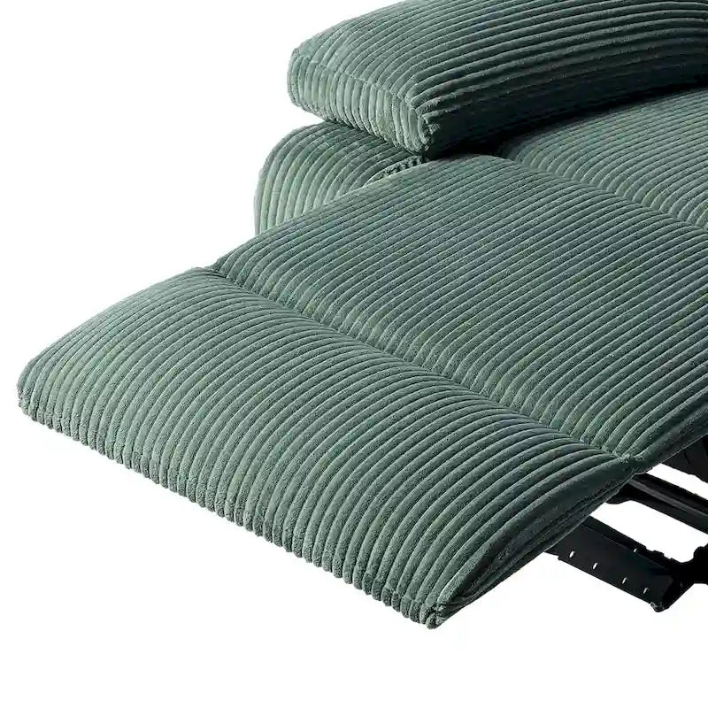 2 Sillones reclinables manuales tapizados con respaldo basculante