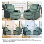 2 Sillones reclinables manuales tapizados con respaldo basculante