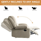 2 Sillones reclinables manuales tapizados con respaldo basculante