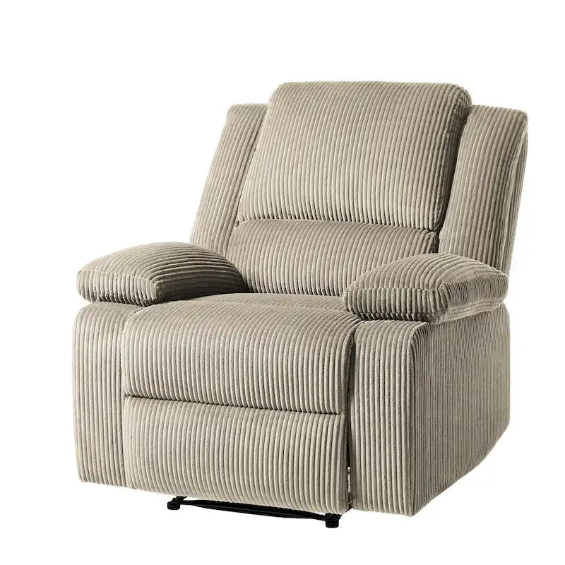2 Sillones reclinables manuales tapizados con respaldo basculante