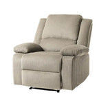2 Sillones reclinables manuales tapizados con respaldo basculante