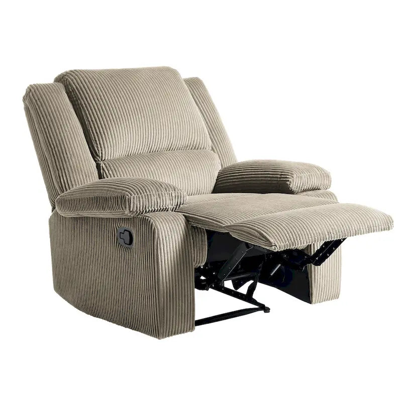 2 Sillones reclinables manuales tapizados con respaldo basculante