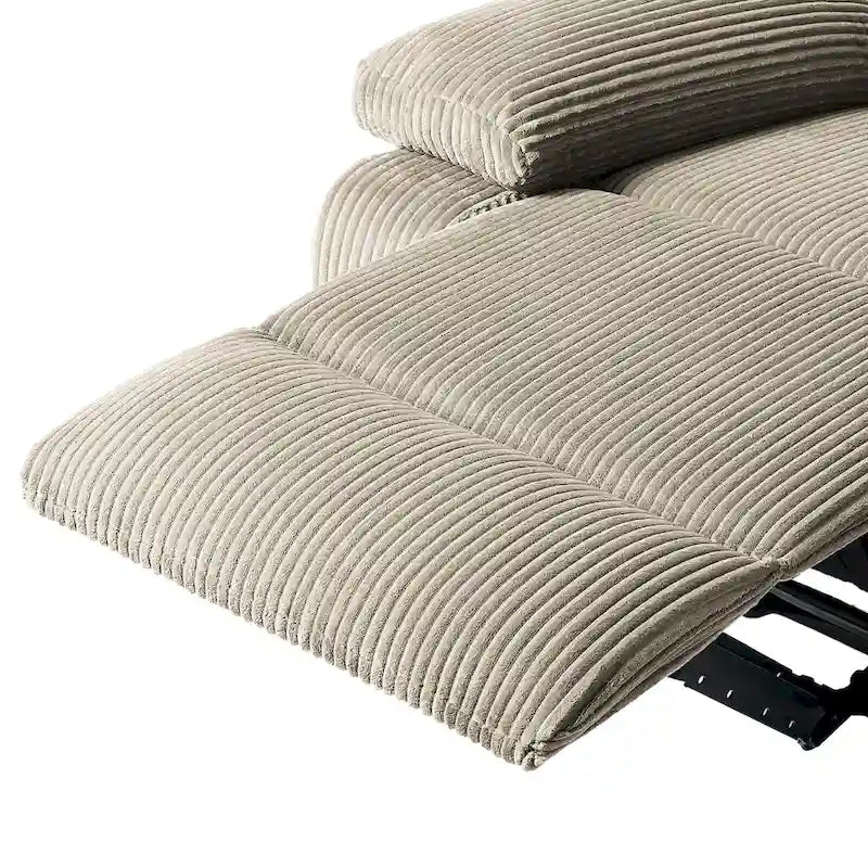 2 Sillones reclinables manuales tapizados con respaldo basculante