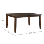 Mesa de comedor cuadrada con extensión de mariposa en Espresso
