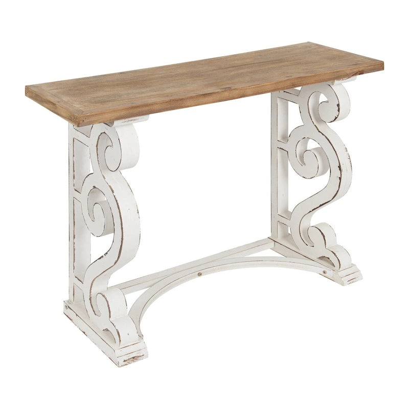Mesa consola de madera maciza estilo francés campestre Wyldwood