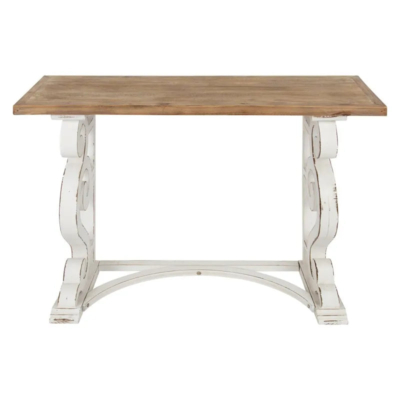 Mesa consola de madera maciza estilo francés campestre Wyldwood