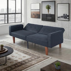 Sofá cama convertible de tela ajustable, sillón reclinable, sofá biplaza reversible, cama de día plegable, cama para invitados con 2 almohadas