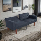 Sofá cama convertible de tela ajustable, sillón reclinable, sofá biplaza reversible, cama de día plegable, cama para invitados con 2 almohadas