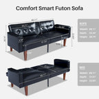 Sofá cama convertible de tela ajustable, sillón reclinable, sofá biplaza reversible, cama de día plegable, cama para invitados con 2 almohadas