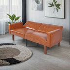 Sofá cama convertible de tela ajustable, sillón reclinable, sofá biplaza reversible, cama de día plegable, cama para invitados con 2 almohadas