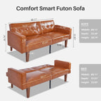 Sofá cama convertible de tela ajustable, sillón reclinable, sofá biplaza reversible, cama de día plegable, cama para invitados con 2 almohadas