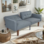 Sofá cama convertible de tela ajustable, sillón reclinable, sofá biplaza reversible, cama de día plegable, cama para invitados con 2 almohadas