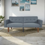 Sofá cama convertible de tela ajustable, sillón reclinable, sofá biplaza reversible, cama de día plegable, cama para invitados con 2 almohadas