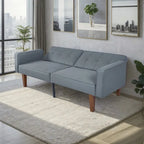 Sofá cama convertible de tela ajustable, sillón reclinable, sofá biplaza reversible, cama de día plegable, cama para invitados con 2 almohadas
