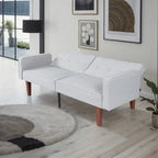 Sofá cama convertible de tela ajustable, sillón reclinable, sofá biplaza reversible, cama de día plegable, cama para invitados con 2 almohadas